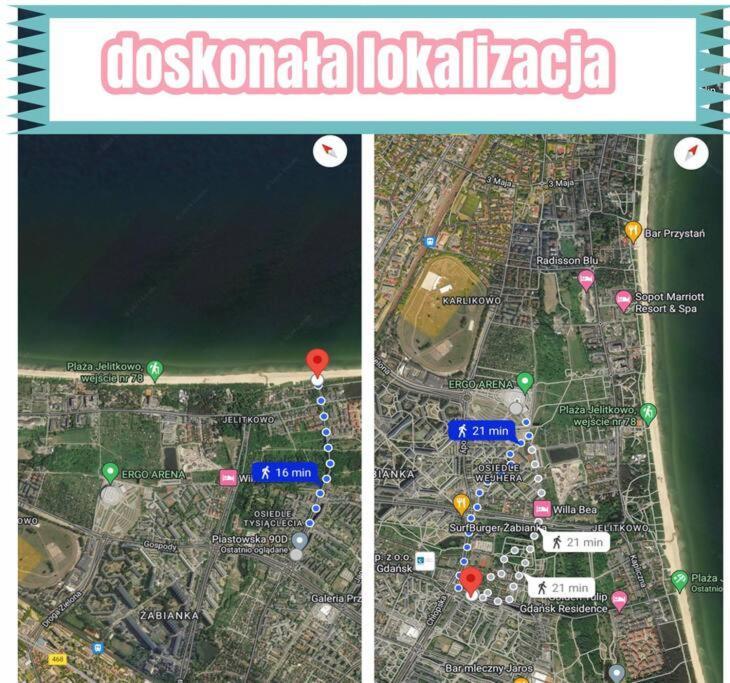 Apartmán Mieszkanie Blisko Plazy W Pelni Wyposazone Gdaňsk Exteriér fotografie